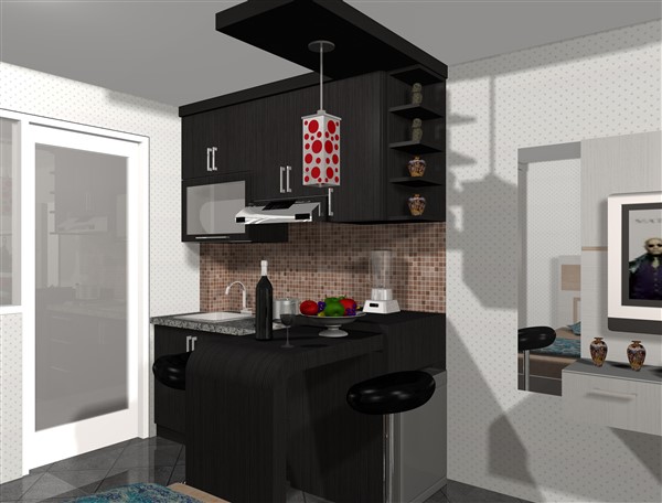 kitchen set minimalis apartemen